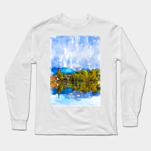 Lake In Switzerland. For Nature Lovers. Long Sleeve T-Shirt